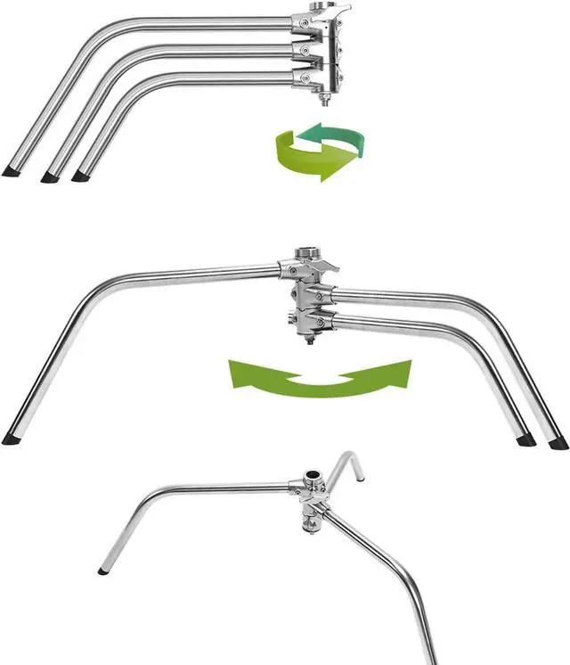 Alt view image 5 of 7 - GVM Photography Heavy Duty C Stand with Boom Arm - Max Height 10ft/3.2m Photography Light Stand with 3ft/1m to 7 ft/2.25m Holding Arm, C-Stand &Grip Arm Kit for Reflectors, Softboxes, Monolights