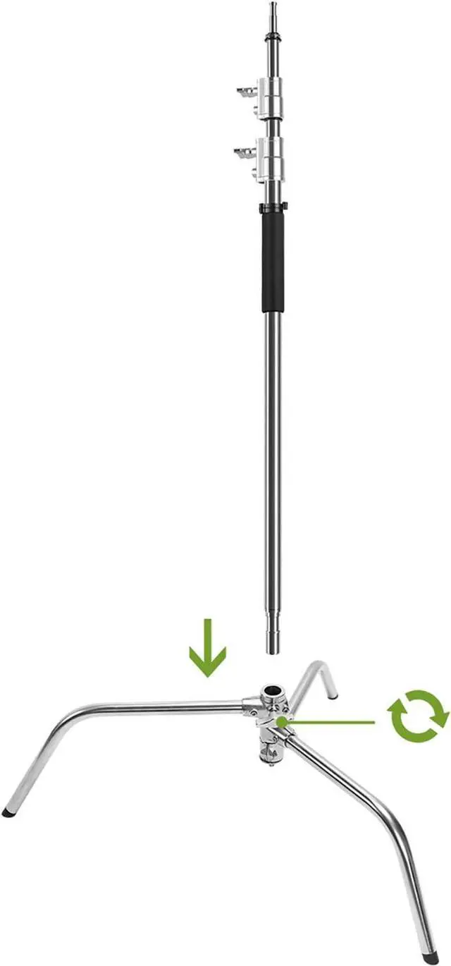Alt view image 6 of 7 - GVM Photography Heavy Duty C Stand with Boom Arm - Max Height 10ft/3.2m Photography Light Stand with 3ft/1m to 7 ft/2.25m Holding Arm, C-Stand &Grip Arm Kit for Reflectors, Softboxes, Monolights