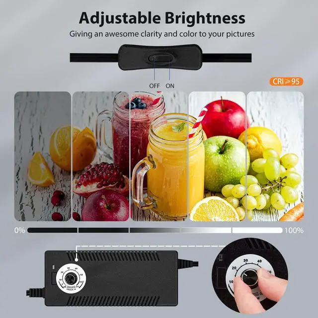 Alt view image 2 of 7 - Photo Studio Light Box,39x39 Inch/100x100cm 210 LED Professional Photo Background Shooting Tent with 3 Stepless Dimming Light Panel, Lightbox with 5 Color Backdrops for Product Photography