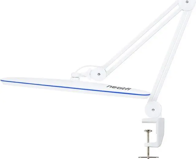 Main image of Neatfi XL 2,200 Lumens LED Desk Lamp with Clamp, 23 Inches 24W Bright Desk Light, Adjustable Arm, Dimmable Lamp for Home, Office, Nail Light for Desk, Eye Caring Study Lamp (Non-CCT with Clamp, White)
