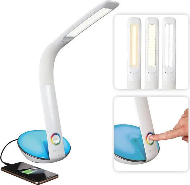 Main image of OttLite LED Desk Lamp with Color Changing Base