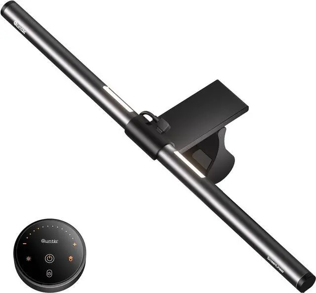 Main image of Computer Monitor Light Bar with Remote, Eye-Care Monitor Light Backlight Desk Lamp for Home Office Gaming, Stepless Dimming Brightness and Color Temperature, No Screen Glare, Gray