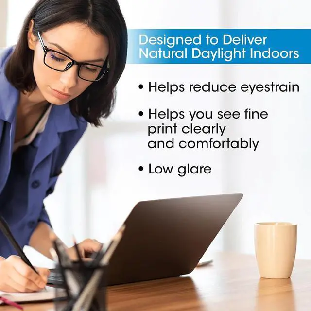 Alt view image 3 of 6 - OttLite LED Desk Lamp Space Organizer with Flexible Neck Height - 4 Brightness Settings with Touch Activated Controls, Energy-Efficient Natural Daylight LEDs for Home Office, Desk, & Dorms