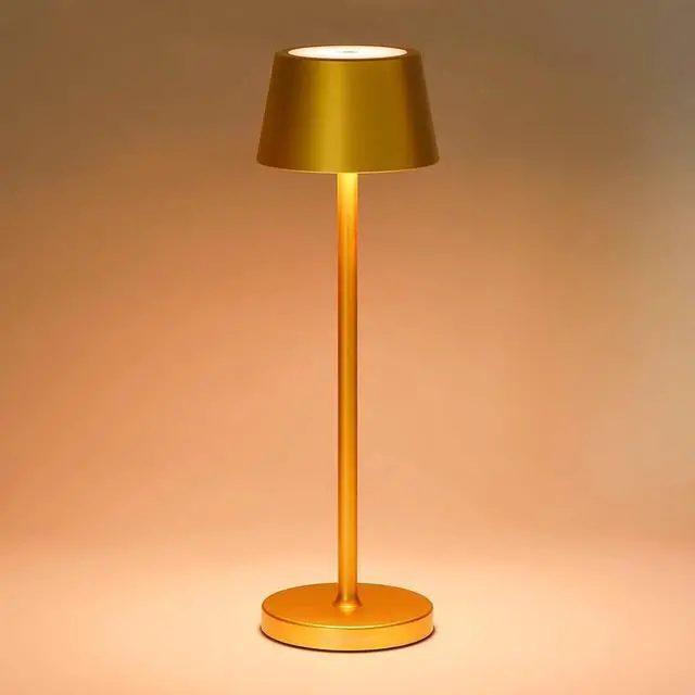 Alt view image 2 of 7 - Rechargeable Table Lamp Set of 2,with Touch Dimming and IP54 Waterproof Function Desk Lamp,Suitable for Indoor and Patio Lighting Gold 2 Pcs