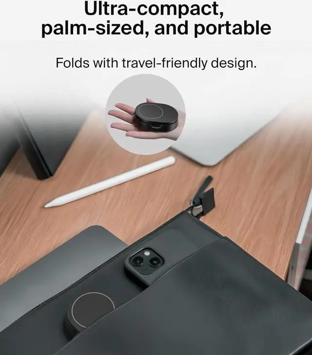 Alt view image 4 of 7 - Belkin Convertible Magnetic Charging Stand 15W - MagSafe-Compatible Fast Qi2 Charger for Apple iPhone 15, 14, 16, 16 Plus, 16 Pro, 16 Pro Max, Airpods Pro, & More - Black