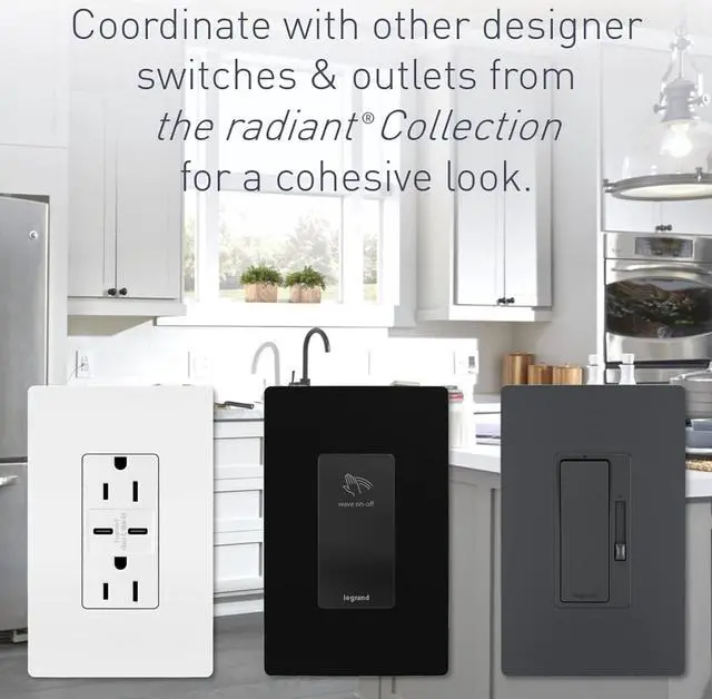 Alt view image 7 of 7 - Legrand radiant 2097TRWRGRY 20 Amp Outdoor GFCI Self Test Tamper Resistant Weather Resistant Decorator Duplex Outlet, Gray (1 Count)