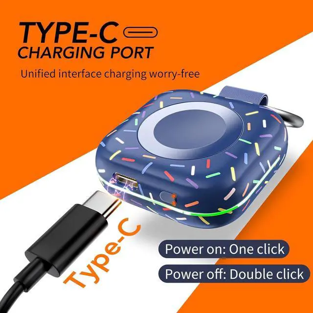 Alt view image 4 of 7 - Portable Charger for Apple Watch 10 ,Wireless Magnetic Mini iWatch Charger 1200mAh Power Bank Travel Keychain Accessories Smart Watch Charger for Apple Watch 10/9/8/7/6/SE/5/4/3/2/1/UItra/UItra 2