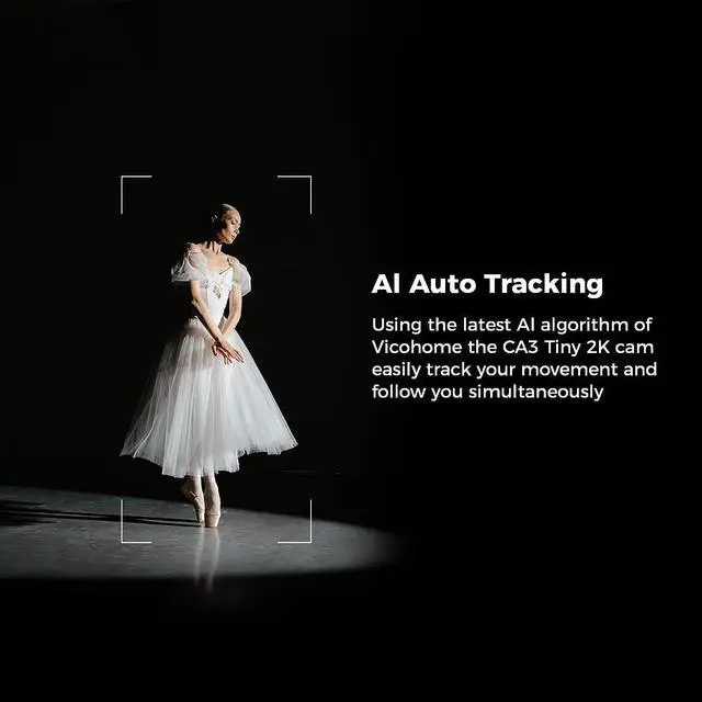 Alt view image 4 of 7 - SOVMIKU 2CA3 AI Auto Tracking Mini 2K Security Camera Wireless Outdoor, Two-Way Audio, 9.8Ft Power Cable, Easy to Setup, 360° View, Pan/Tilt, Color Night Vision, Audible Flashlight Alarm, SD Slot