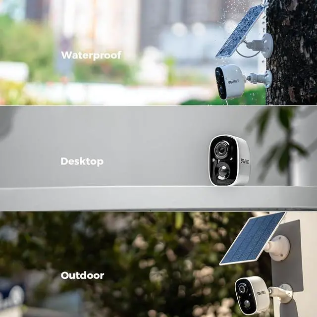 Alt view image 2 of 7 - 2CG6 Solar Security Camera Wireless Outdoor,Battery Powered,Easy to Setup,PIR Motion Detection,Two Way Audio, Audible Flashlight Siren,2.4GHz Wi-Fi Color Night Vision, 180 Days Exchange Policy