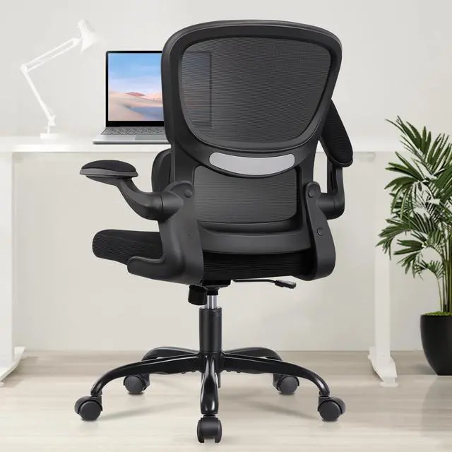 Main image of Office Chair, Ergonomic Desk Chair with Lumbar Support and Adjustable Armrests, Breathable Mesh Mid Back Computer Chair, Reclining Task Chair for Home Office