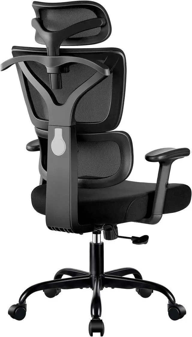 Alt view image 7 of 7 - Primy High Back Gaming Chair, Office Chair Ergonomic Desk Chair, Computer Chair Big and Tall Reclining Comfy Home Office Chair Lumbar Support Breathable Mesh Adjustable Armrests