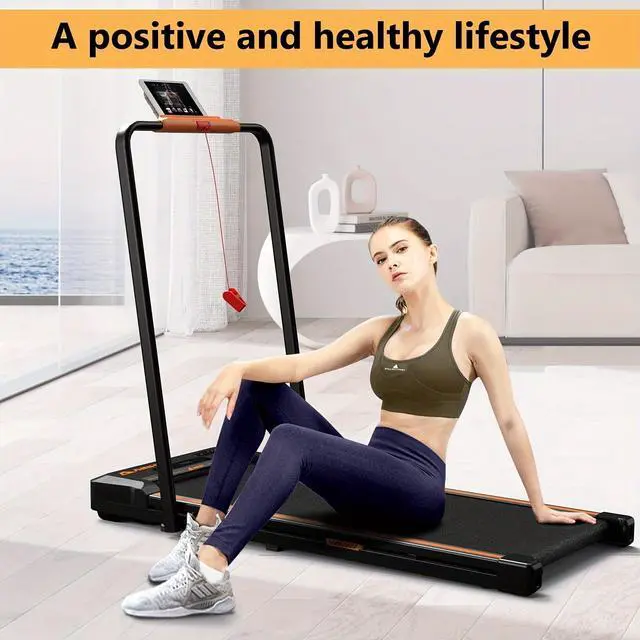 Alt view image 7 of 7 - Primy 2-in-1 Under Desk Treadmill, Walking Pad for Walking and Jogging, Portable Treadmill with Remote Control Lanyard for Home/Office, 2.5HP Low-Noise Treadmill with LED Display