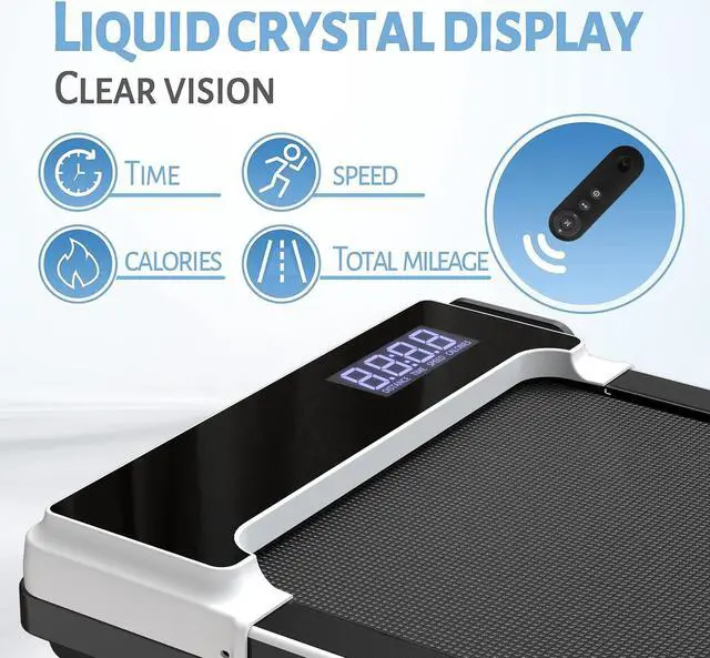 Alt view image 2 of 7 - Primy Incline Walking Pad Treadmill for Home Office, Portable 4-in-1 Under Desk Treadmill for Walking and Running, 2.5HP Compact Treadmill with Remote Control