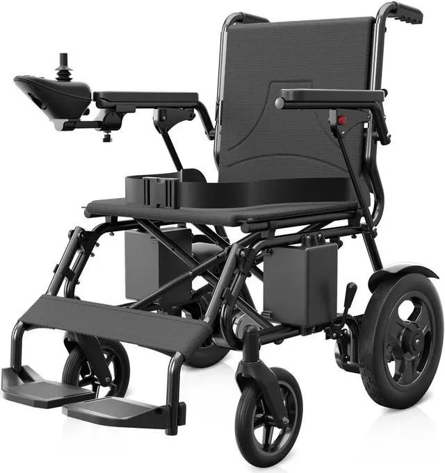 Main image of Primy Adult Foldable Intelligent Electric Wheelchair: Long Travel Range with 360° Maneuverability Control Joystick for Maximum Convenience