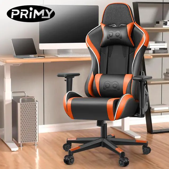 Main image of Primy Ergonomic Gaming Chair with 3D Adjustable Armrests - High Back, Lumbar Support, & Swivel Functionality for Computer Gamers & Office Desk Use