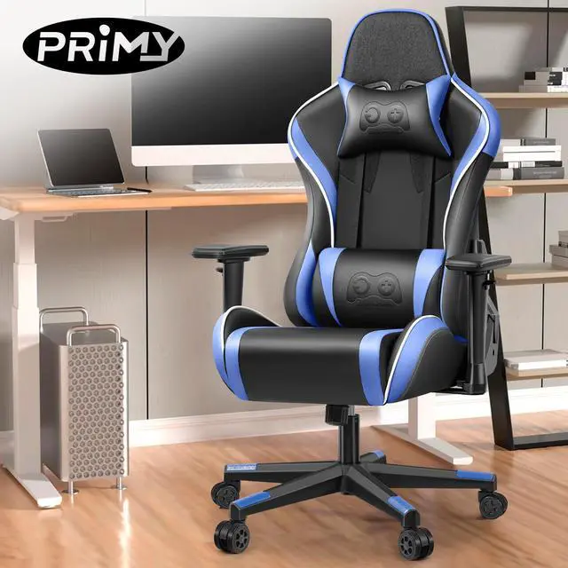 Main image of Primy Ergonomic Gaming Chair with 3D Adjustable Armrests - High Back, Lumbar Support, & Swivel Functionality for Computer Gamers & Office Desk Use Black / Blue