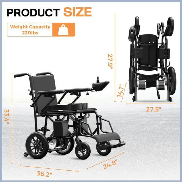 Alt view image 6 of 7 - Primy Wheelchairs For Adults, Adult Foldable Intelligent Electric Wheelchair: Long Travel Range with 360° Maneuverability Control Joystick for Maximum Convenience, Walkers For Seniors Rolling Walker