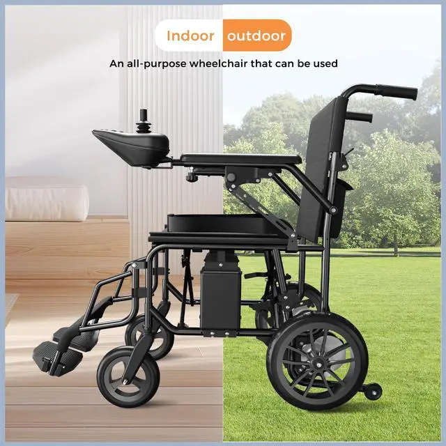 Alt view image 7 of 7 - Primy Wheelchairs For Adults, Adult Foldable Intelligent Electric Wheelchair: Long Travel Range with 360° Maneuverability Control Joystick for Maximum Convenience, Walkers For Seniors Rolling Walker