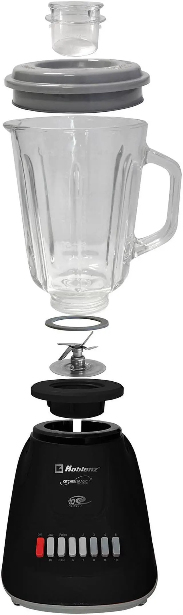 Alt view image 3 of 8 - Koblenz LKM 5970 VN Gourmet 51 Oz Countertop Blender with 500-Watt Base and Total Crushing Technology for Smoothies, Ice and Frozen Fruit, Salsa, Black