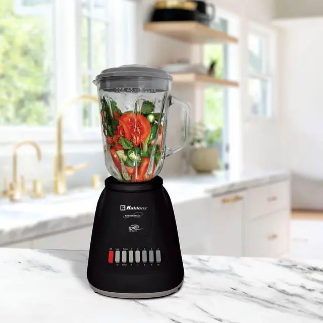 Alt view image 6 of 8 - Koblenz LKM 5970 VN Gourmet 51 Oz Countertop Blender with 500-Watt Base and Total Crushing Technology for Smoothies, Ice and Frozen Fruit, Salsa, Black