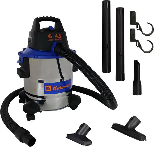 Alt view image 2 of 7 - Koblenz WD 6 L212 SS Wet-Dry Vacuum, 6 Gallon 4.5 HP