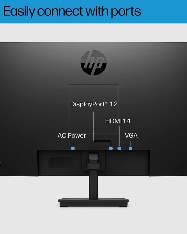 Alt view image 6 of 13 - HP M27ha FHD Monitor-Full HD Monitor(1920 x 1080p)- IPS Panel and Built-in Audio-VESA Compatible 27-inch Monitor Designed for Comfortable Viewing with Height and Pivot Adjustment-(22H94AA#ABA) black