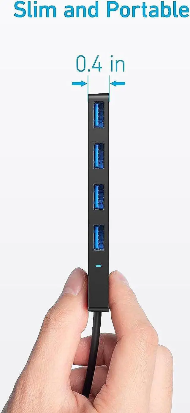 Alt view image 6 of 7 - 4-Port USB 3.0 Hub with 5Gbps Data Transfer Ultra-Slim Data USB C Hub [Charging Not Supported] for MacBook iMac Surface Mobile HDD and More (USB-C 0.7 ft)