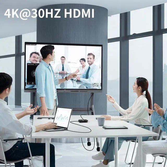 Alt view image 5 of 7 - ANYOYO USB C Hub, 6 in 1 USB C Adapter with 4K 30Hz HDMI, 100W PD, 3 USB A 3.0, 1 USB C for MacBook Pro/Air, USB C Hub Long Cable(4FT),USB C Hub Multiport Adapter for Laptops and Other USB C Devices