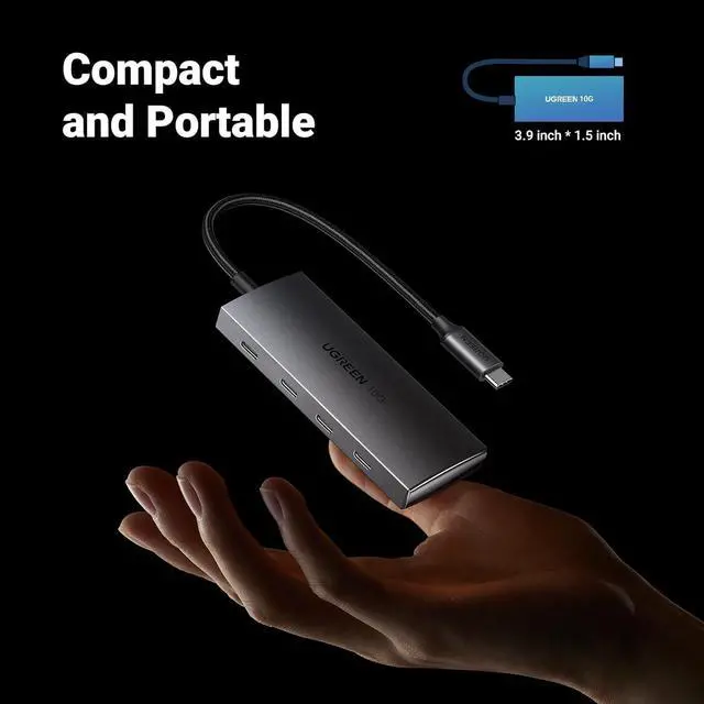 Alt view image 7 of 7 - UGREEN USB C Hub 10Gbps, 4 Ports USB 3.2 Adapter with 4 USB-C 3.2 Ports, High Speed USB-C Multiport Splitter for MacBook Pro, iMac, iPad Pro, Chromebook, Galaxy S23, and More