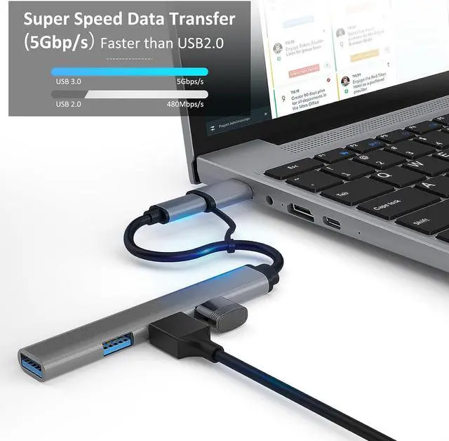 Alt view image 5 of 6 - SGIN 5V/3A USB C Splitter, USB C Hub, USB C to USB Adapter, USB Type C Hub for Laptop, PC, Chromebook, MacBook and USB Type C Devices