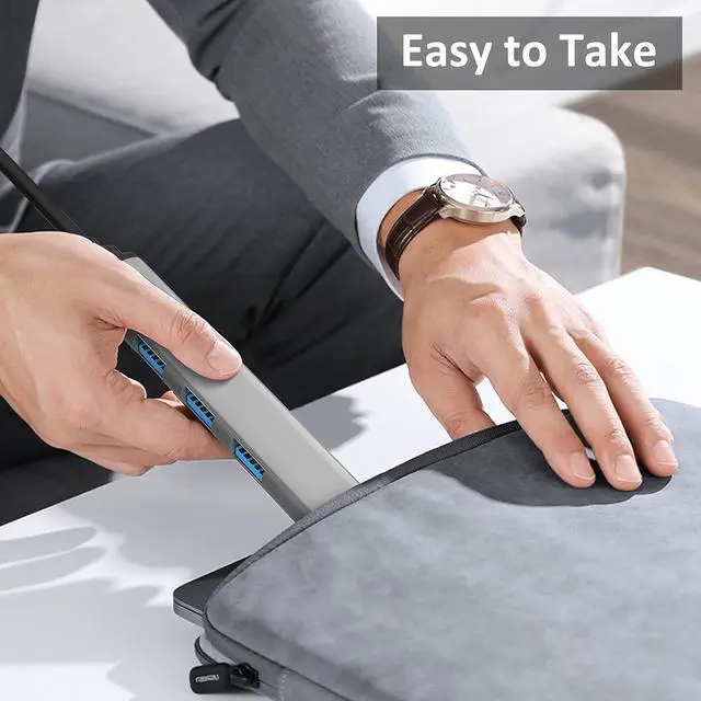 Alt view image 7 of 7 - SGIN USB C Hub4 Ports USB C to USB Adapter, 5V/3A USB-C Adapter Power Delivery with 100W PD, USB Type C Hub, USB Hub for Laptop, MacBook Air/Pro