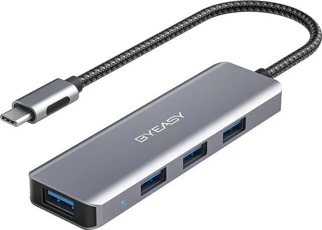 Main image of BYEASY USB C Hub 4 Ports - USB Hub for Laptop USB C to USB Multiport Adapter with Power Port - USB C Splitter Compatible for USB C Laptops MacBook Pro MacBook Air and Other Type C Devices