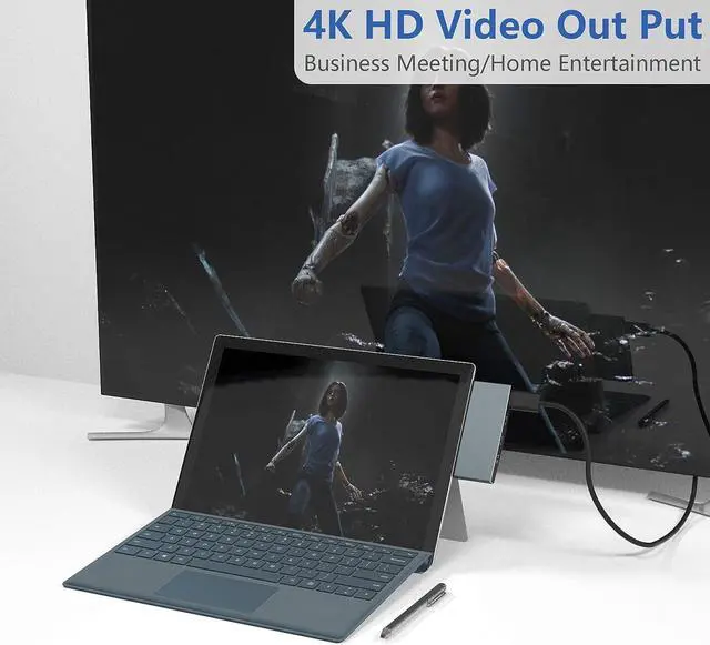 Alt view image 7 of 7 - Surface Pro 6/ Pro 5/ Pro 4 Docking Station USB Hub, Surface Pro Docking Station with 4K HDMI, 3X USB3.0 Ports, SD/TF Card Reader, Accessories for Microsoft Surface Pro 4/5/6