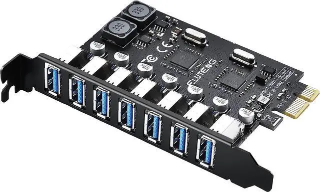 Alt view image 3 of 7 - PCIE USB 3.0 Card PCI Express to USB Expansion Card 8 Ports with PCIE USB 3.0 Card 7 Ports PCI Express to USB Expansion Card