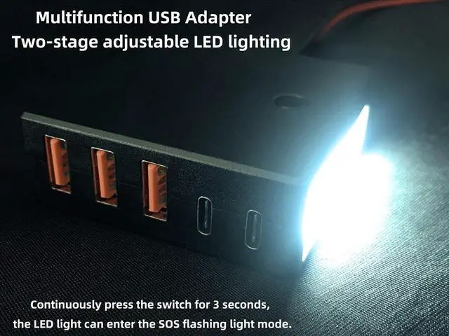 Alt view image 2 of 7 - Bejav 24v 12v to USB 5v Step Down Converter 12v USB Charger Multi Port Adapter Compatible with iPhone Samsung USB Device Smart Phone Tablets Charging