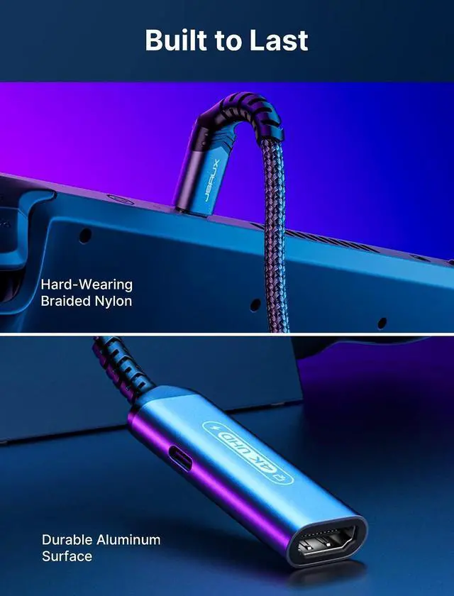 Alt view image 5 of 7 - 2-in-1 USB C to HDMI Adapter 4K@60Hz Type-C to HDMI 2.0 Adapter with PD 100W Fast Charging Compatible with iPhone 15 Pro Max Galaxy S23 Note 20 Steam Deck ROG Ally