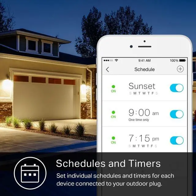Alt view image 4 of 6 - Kasa Outdoor Smart Plug, Smart Home Wi-Fi Outlet with 2 Sockets, IP64 Weather Resistance, Compatible with Alexa, Google Home & IFTTT, No Hub Required, ETL Certified(EP40), Black