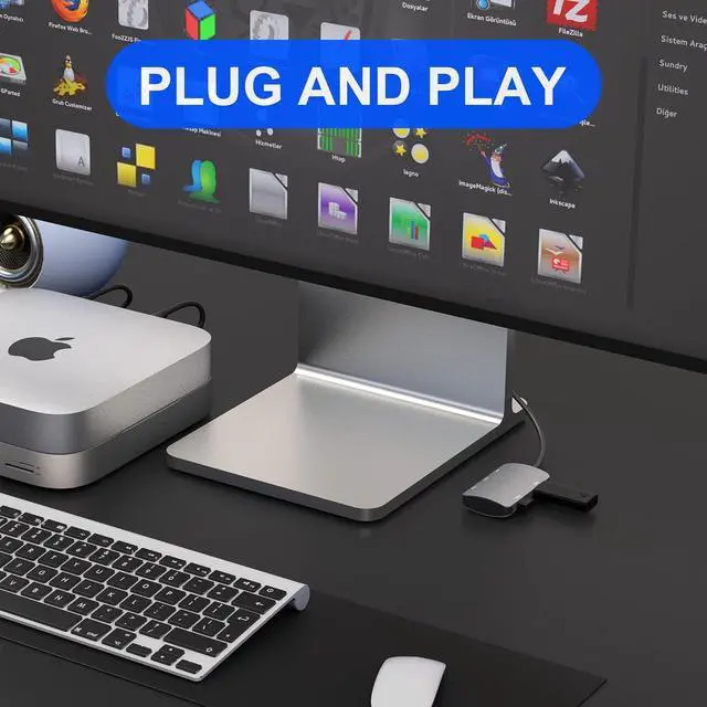 Alt view image 6 of 7 - USB C Hub,USB C Hub Multiport Adapter,10Gbps 2 Type C and 2 USB 3.2 Gen 2(Data & Charging),3.5mm Audio,USB C to USB C Hub,USB Expander Hub,USB Type C Hub for Laptop,MacBook Air/Pro,iMac,Phone