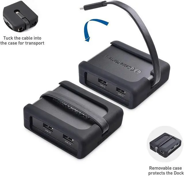 Alt view image 6 of 7 - Cable Matters Dual 4K 60Hz Monitor USB C Hub with DisplayPort 1.4 and 100W Charging - macOS is Not Supported - Thunderbolt 3, Thunderbolt 4, USB4 Compatible for Surface Pro, XPS, Windows Only