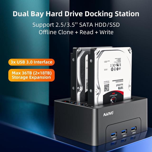 USB 3.0 to Dual SATA External Hard Drive Docking Station