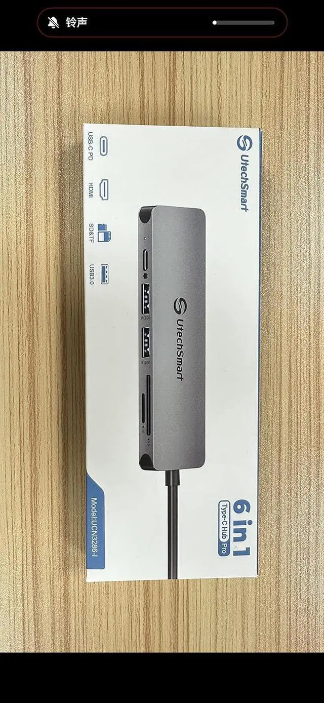 Alt view image 7 of 7 - UtechSmart USB C Hub, 4K@60Hz USB C to HDMI Adapter for MacBook Pro Air, 6 in 1 USB C Dongle Compatible for USB C Laptop and Type C Devices (100W PD Port/HDMI/SD/TF Card Reader/2*USB3.0)