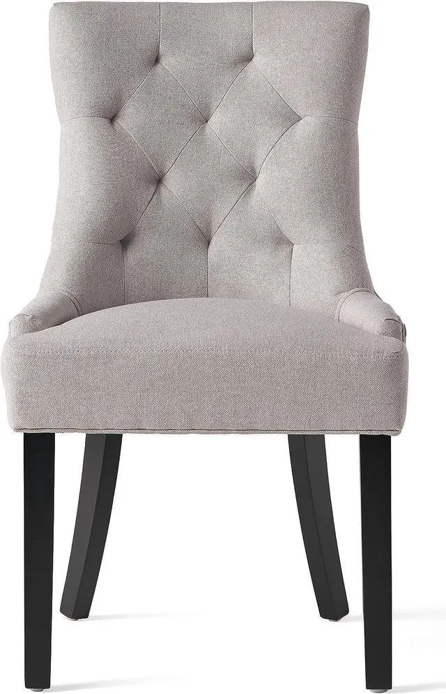 Alt view image 4 of 7 - Christopher Knight Home Hayden Fabric Dining Chairs, 2-Pcs Set,Polyester, Light Grey