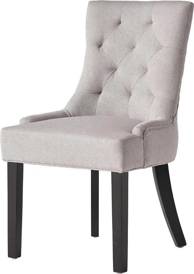 Alt view image 5 of 7 - Christopher Knight Home Hayden Fabric Dining Chairs, 2-Pcs Set,Polyester, Light Grey