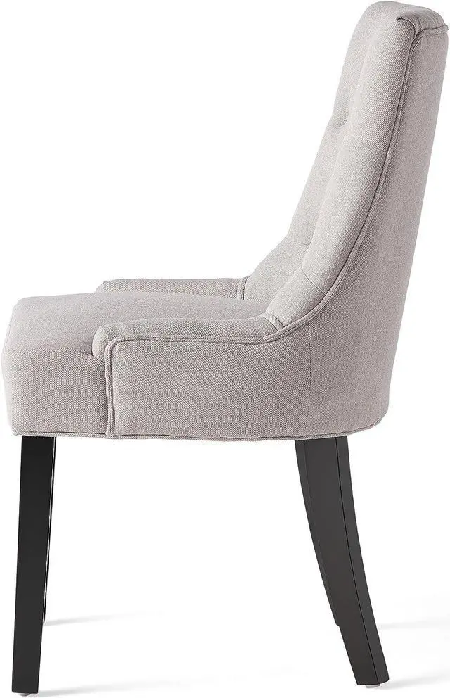Alt view image 7 of 7 - Christopher Knight Home Hayden Fabric Dining Chairs, 2-Pcs Set,Polyester, Light Grey