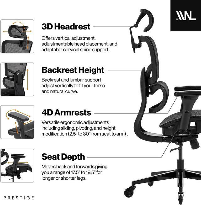 Wellnewlife Prestige Ergonomic Office Chair with Full Body