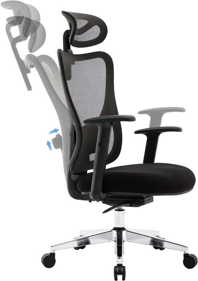 Office Chair, Ergonomic Mesh Desk Chair, High Back Home Office Desk Chairs  with Adjustable Headrest & Seat Height, 2D Arms, Tilt Function, and Lumbar