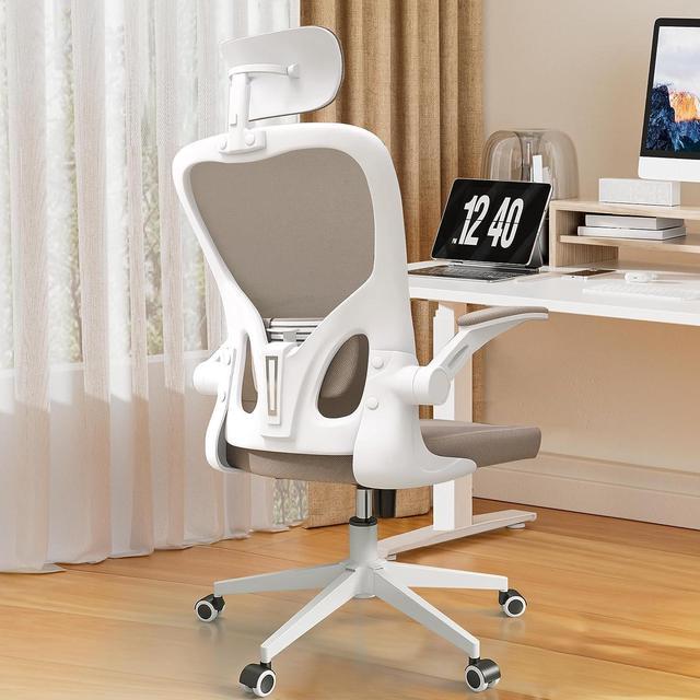Lybaint Ergonomic Chair with Headrest Big and Tall Office Chair Computer  Chair Desk Chair Lumbar Support Office Chair 350 lbs Heavy Duty Office  Chair with Metal Base Khaki 