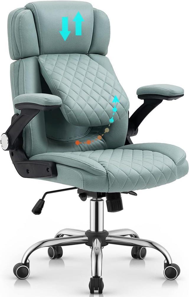 Office Chair Computer Desk Chair Gaming - Ergonomic Mid Back Cushion Lumbar  Support with Wheels Comfortable Blue Mesh Racing Seat Adjustable Swivel