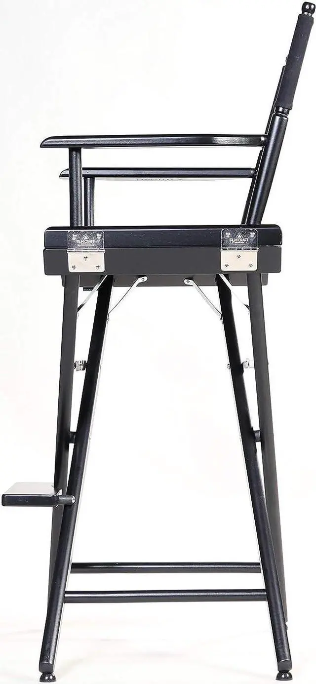 Alt view image 5 of 7 - Filmcraft Professional Grade Tall Director's Chair (30", Black Finish, Black Canvas)