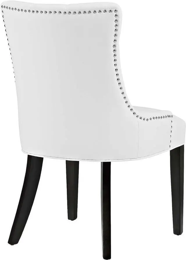 Alt view image 3 of 4 - Modway MO- Regent Modern Tufted Faux Leather Upholstered with Nailhead Trim, Dining Chair, White